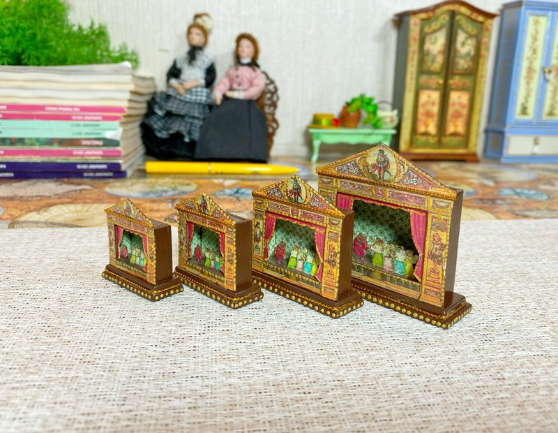 Tutorial. Puppet theater 1:12. Miniature dollhouse. - 其他數位設計 - 其他材質 