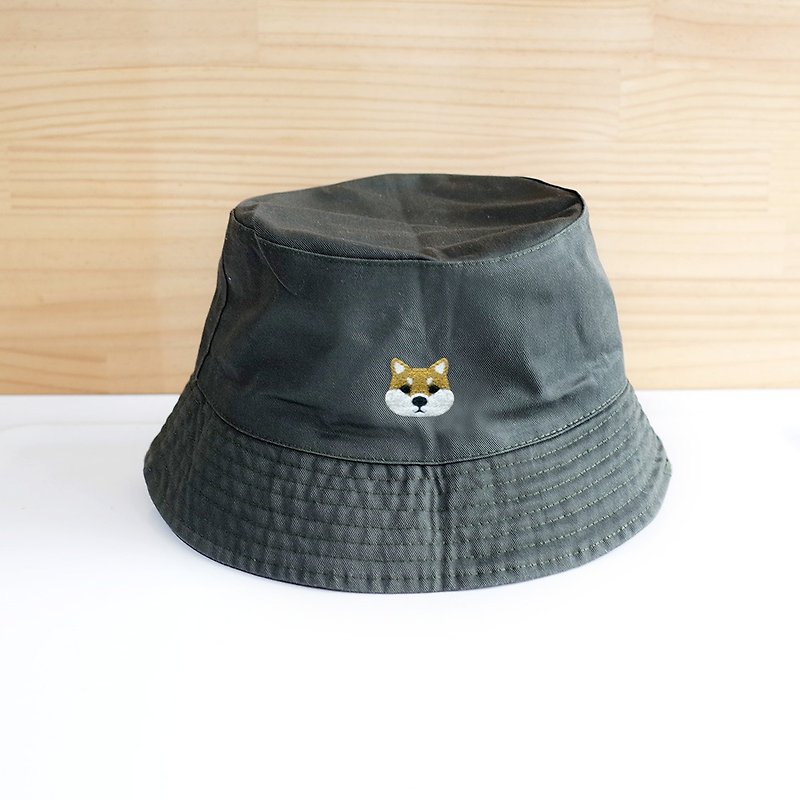 【Q-cute】帽子系列-漁夫帽-狗頭、貓頭、兔頭-加字/客製化 - 帽子 - 棉．麻 多色