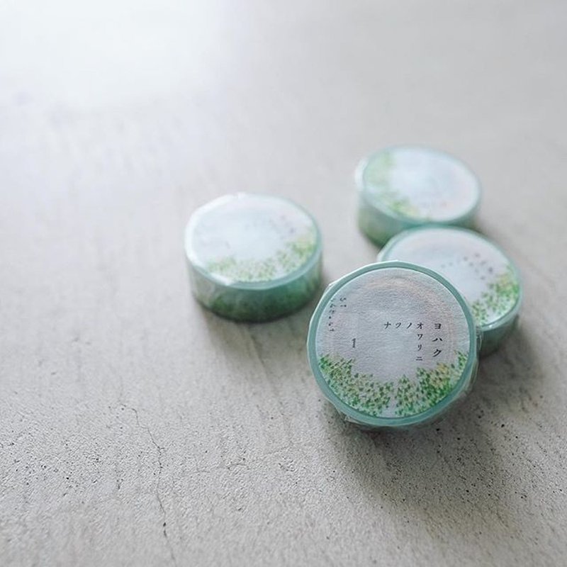 YOHAKU紙膠帶 Y-031 手帳素材 手帳 手作  日本文具 - 紙膠帶/和紙/PET - 紙 綠色