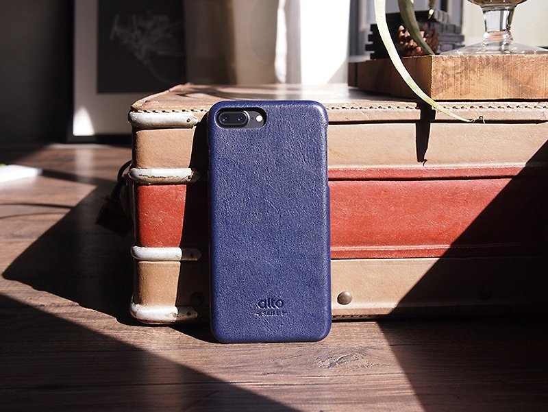 Alto iPhone 8 Plus / 7 Plus Original 革製携帯ケース – 濃紺 - スマホケース - 革 ブルー