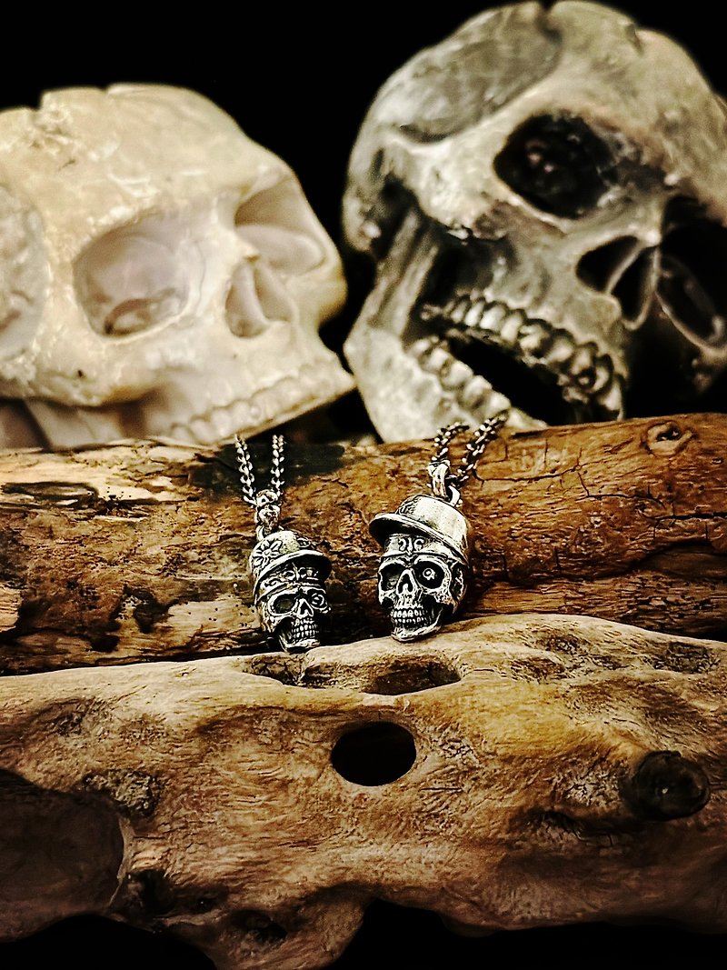 [Rock Punk Series] Hip hop / Sterling Silver / Lover Pair (without chain) - สร้อยคอ - เงินแท้ สีเงิน