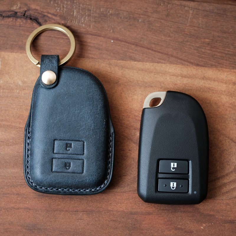 toyota yaris car key holster key case key ring gift toyota multicolor - Keychains - Genuine Leather 