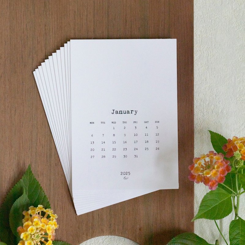 International Version - 2025 Monthly Plan Collage Card - Cards & Postcards - Paper White