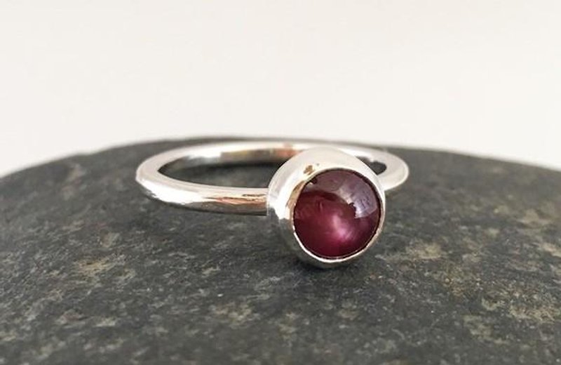 Natural Star Ruby ◆ SV Ring - General Rings - Other Metals 