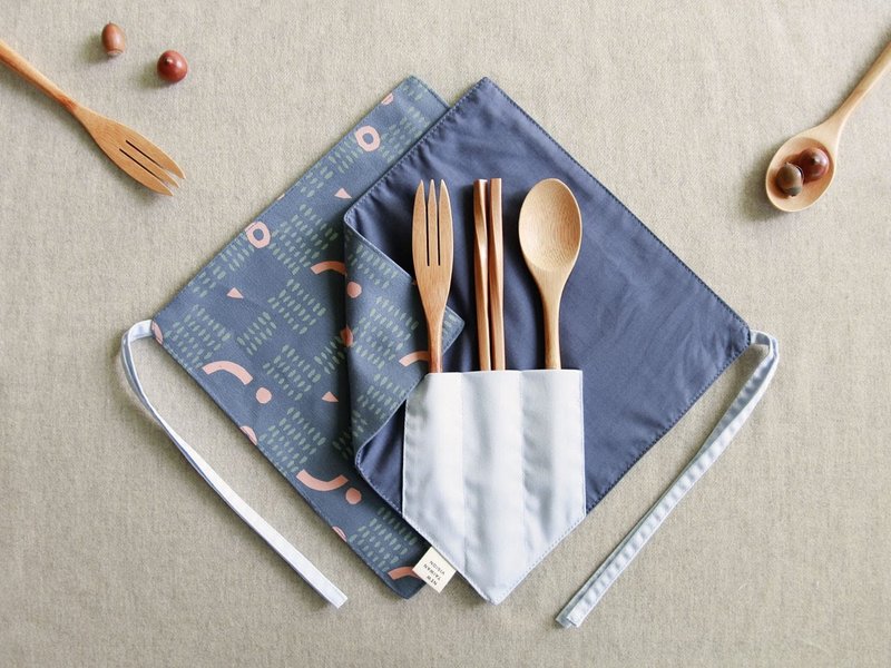 Corner Utensils - 【Insects Waken】 - Cutlery & Flatware - Cotton & Hemp Blue