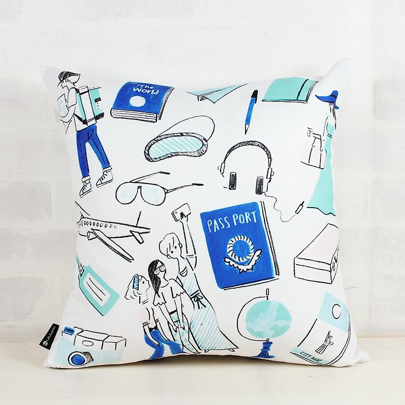 Travel - Furnishings Home Decor Pillows Throw Pillow Home Furnishings Interior Design Car Pillow Lunch Pill Gift - Naho Ogawa - Pillows & Cushions - Polyester Multicolor
