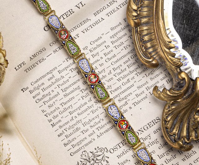 Antique micro mosaic on sale bracelet