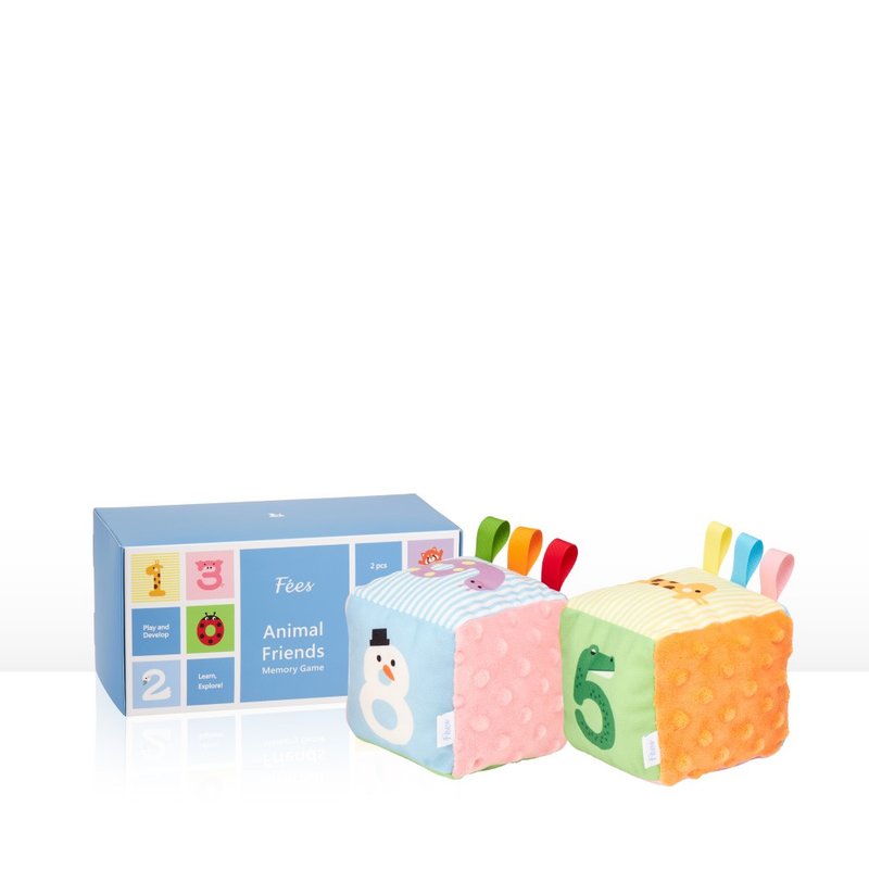 【Fees】square stuffed bean balls (number type - 2 pieces/letter type - 6 pieces) - Kids' Toys - Other Materials White