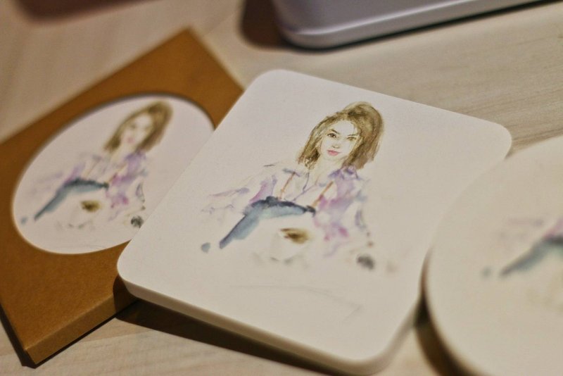 | Exclusive design | Diatomaceous earth absorbent coasters - ที่รองแก้ว - วัสดุอื่นๆ ขาว