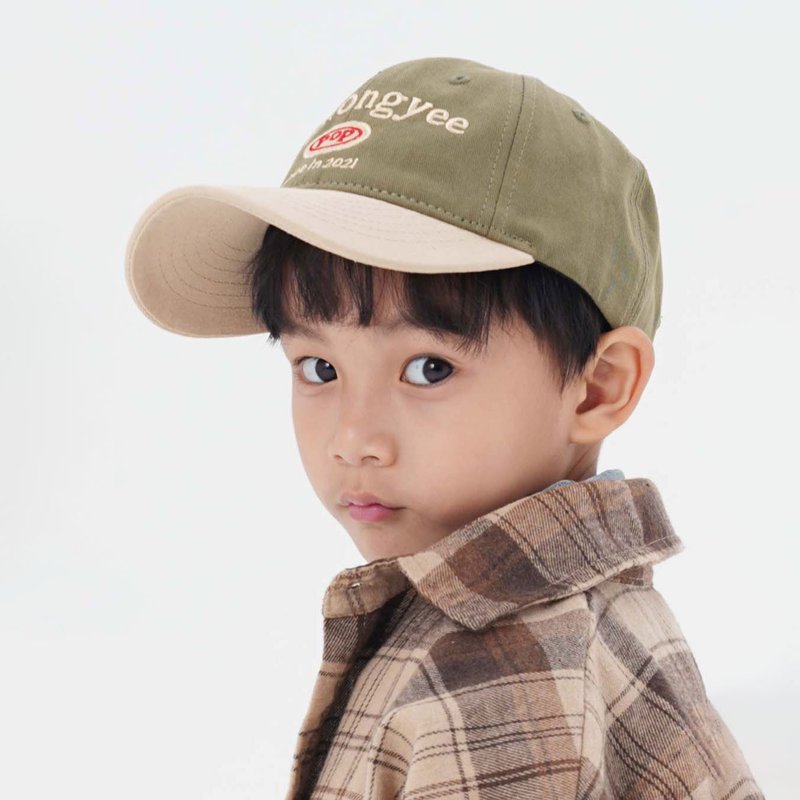 JOPI-Kids' Vintage Cap - เสื้อยืด - ผ้าฝ้าย/ผ้าลินิน สีเขียว