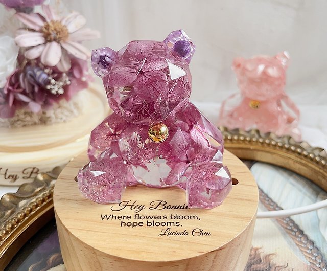 Customised Epoxy Resin Lamp With Dried Flowers, Night Light, Unique Gifts,  Special Occasions 