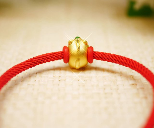 Gold Beads - Zodiac Horse Ping An Bracelet Gold Ornament - Gold 9999 (Gift  Milan Bracelet) - Shop hougong Bracelets - Pinkoi