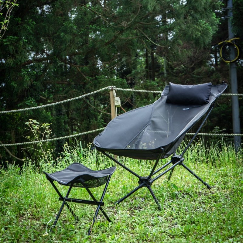 Glass stargazing chair (including stool) - Camping Gear & Picnic Sets - Nylon Black