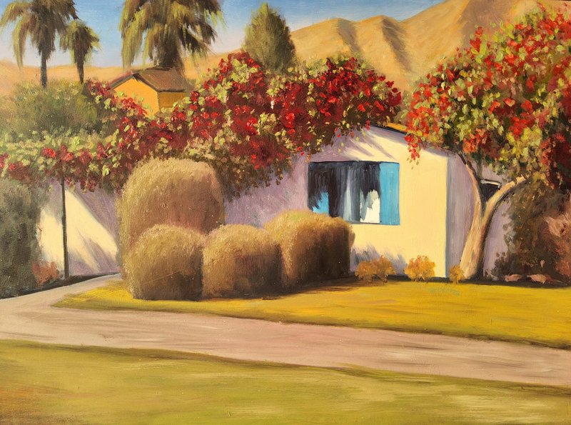 Desert Casita Painting Landscape Original Art Desert House Original  Artwork - 插畫/繪畫/寫字 - 其他材質 