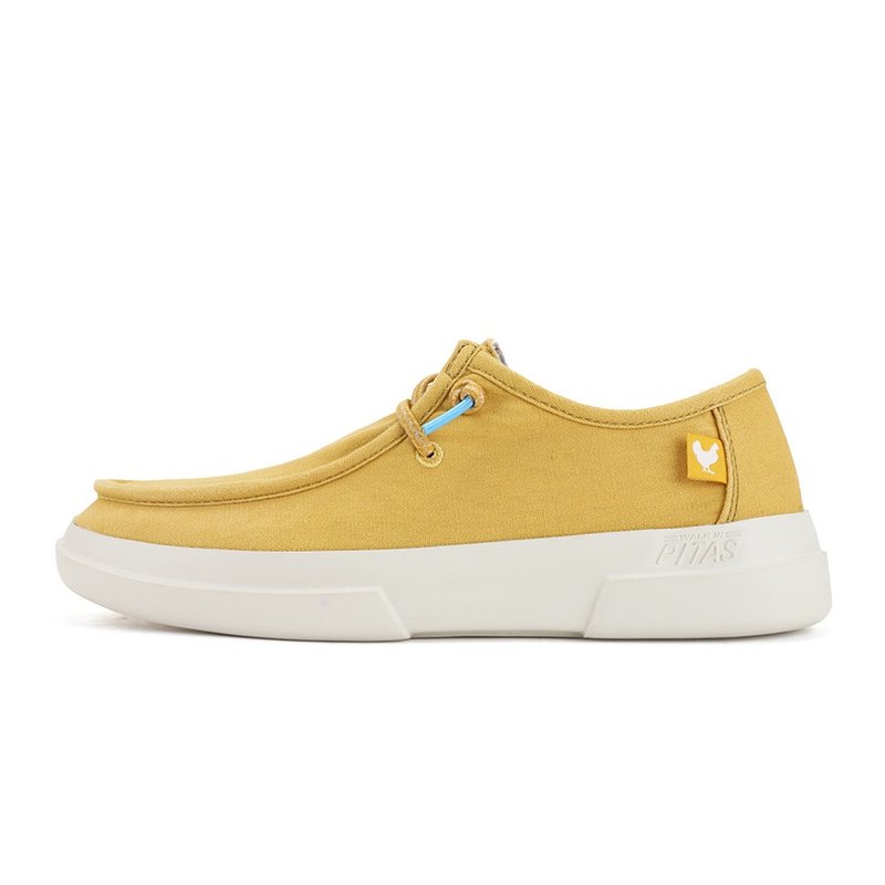 【Walk In Pitas】PIC DAFNE lightweight slip-on shoes (PI2422-083 Marigold Warm Yellow) - รองเท้าลำลองผู้หญิง - ผ้าฝ้าย/ผ้าลินิน 