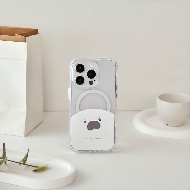 Let’s get some animals up close, baby seal, anti-yellow and anti-fall MagSafe iPhone case - เคส/ซองมือถือ - พลาสติก สีใส