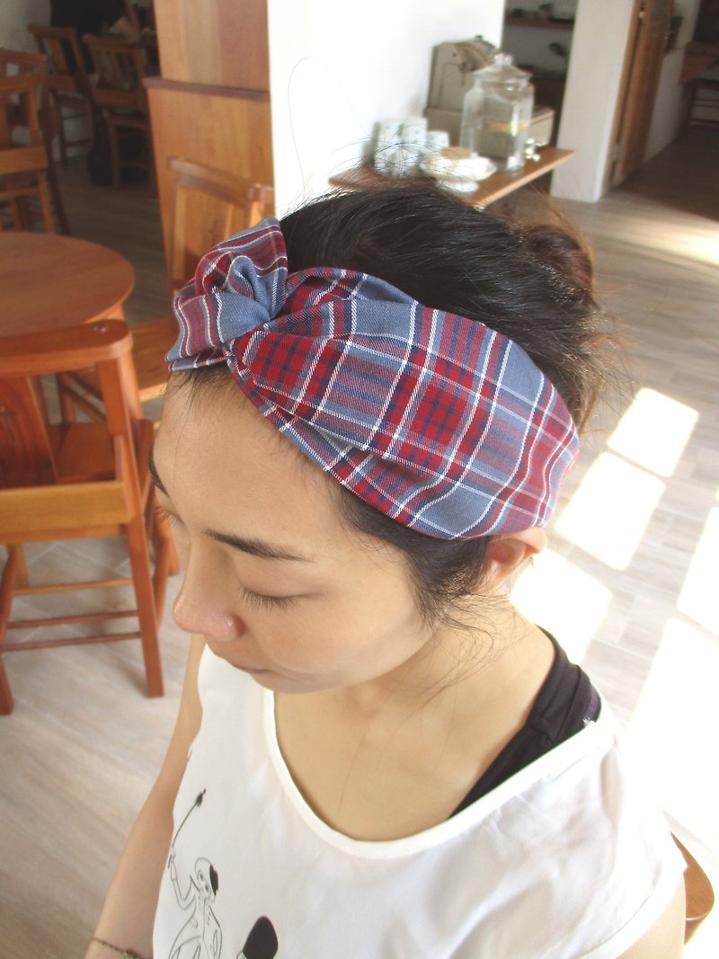 Cross hair band (elastic manual) - Athena - Hair Accessories - Cotton & Hemp Multicolor