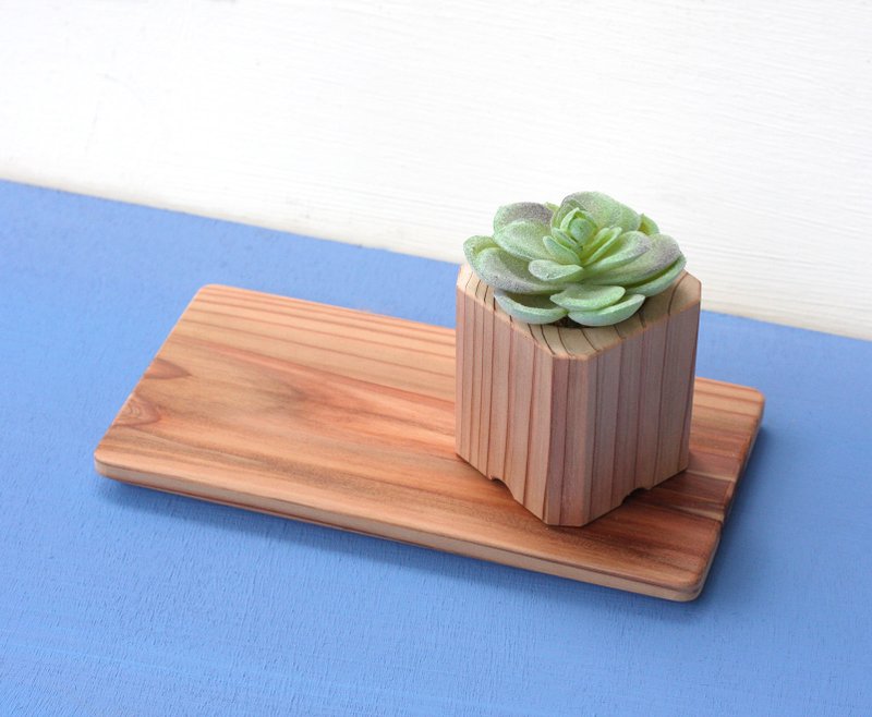 Green Artificial potted plant Set - Plants - Wood Brown