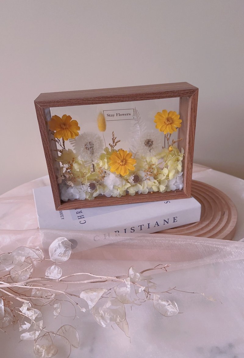 Stay sunflower immortal flower photo frame graduation gift exchange gift commemorative gift - จัดดอกไม้/ต้นไม้ - พืช/ดอกไม้ สีเหลือง