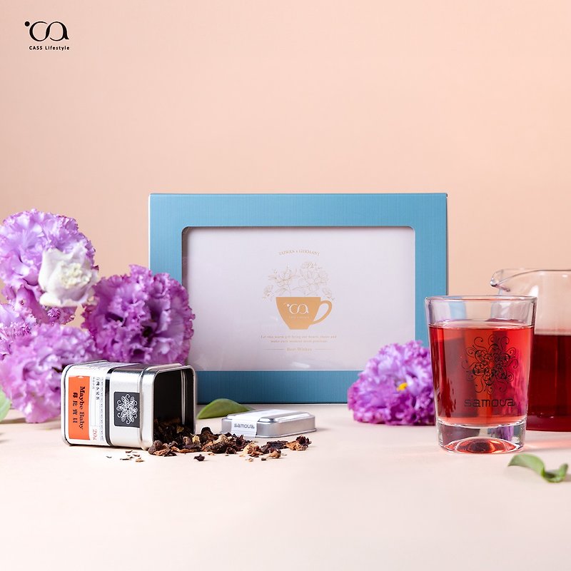 【samova】Flower Time Series Afternoon Tea Feast European Style Gift Box | Tea Bag Tea Gift Box - ชา - พืช/ดอกไม้ สีทอง