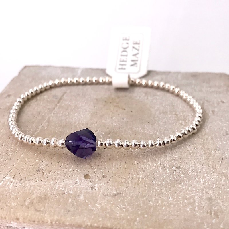 Silver 925 & Swarovski Crystal Bracelet - Bracelets - Other Metals Purple