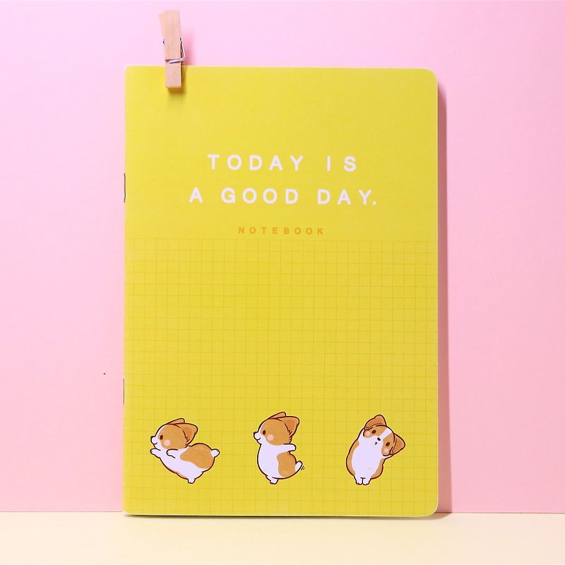 Keji / Good Day / Today Is A Good Day / Checkered Notebook - Notebooks & Journals - Paper Yellow