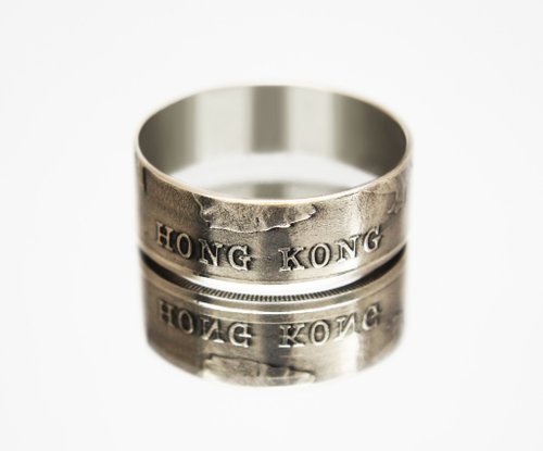 CoinsRingsUkraine Hong Kong Coin Ring 1 dollar 1997 hong kong ring coin rings for men coin ring