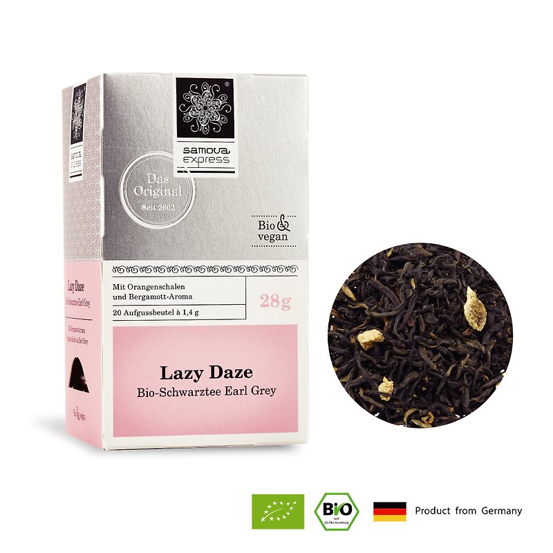 Lazy daze / Organic Earl Grey Tea / Express / 20 teabags - ชา - พืช/ดอกไม้ สึชมพู