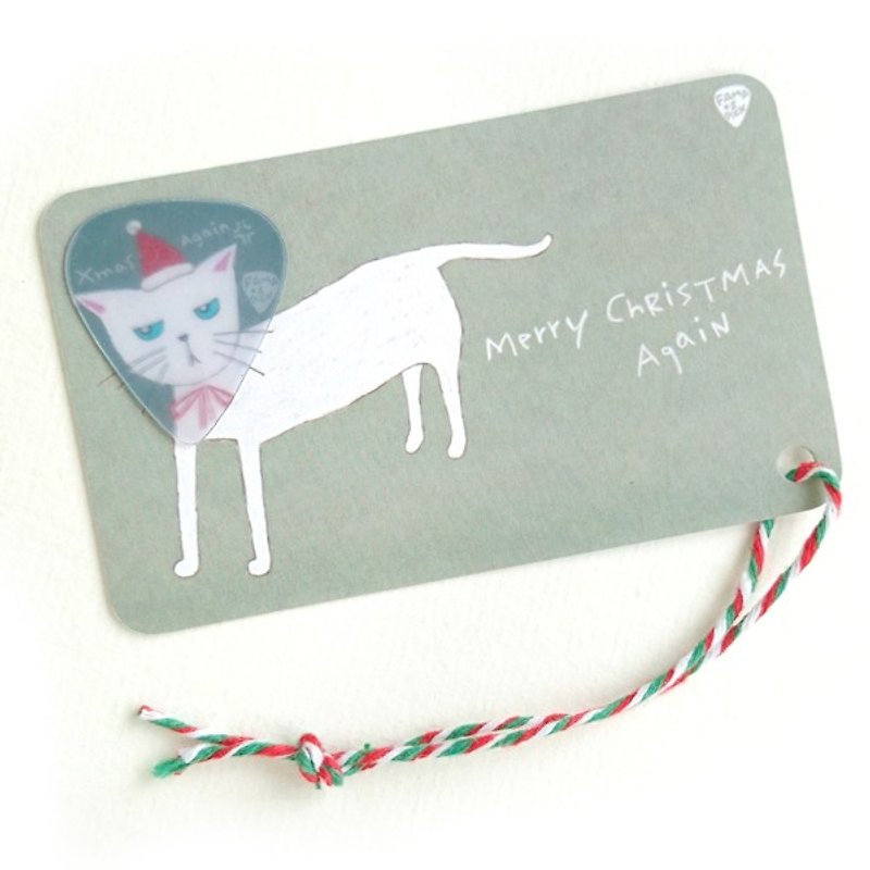 FaMa's Pick Guitar Shrapnel Bookmarks Christmas Smelly Face Cat - Cards & Postcards - Resin Blue