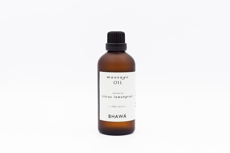 BHAWA SPA Citrus Lemongrass Massage oil 100ml - ผลิตภัณฑ์บำรุงผิว/น้ำมันนวดผิวกาย - น้ำมันหอม 