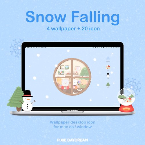 pixiedaydream Wallpaper desktop icon | snow falling