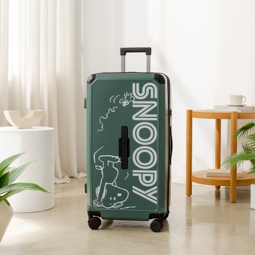 TLCSTORE 卡若特品牌館 【Snoopy史努比】28吋前提把胖胖箱 行李箱 旅行箱-綠色