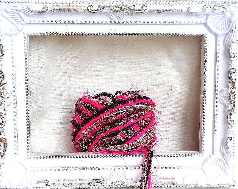 引き揃え糸　2m - 編み物/刺繍/羊毛フェルト/裁縫 - ポリエステル ピンク