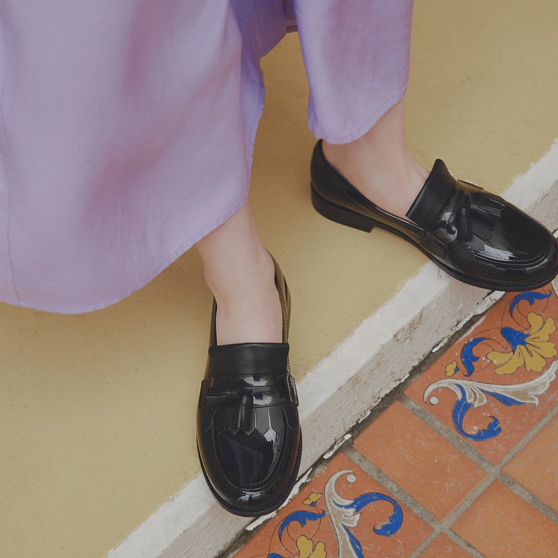 VICTOR  (BLACK)  PVC LOAFER / RAIN SHOES - Rain Boots - Waterproof Material Black