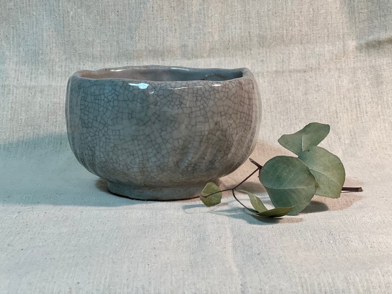 手捏志野燒茶碗 - 茶壺/茶杯/茶具 - 陶 卡其色