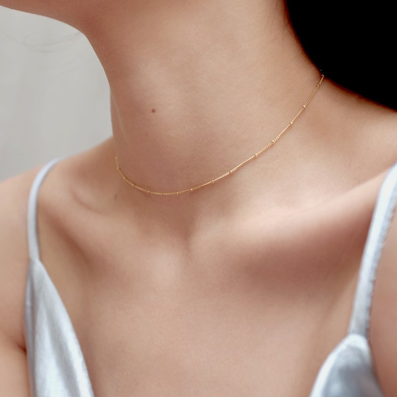 【雙 11 限定】 Open on Museum - Girl in a Nude Yellow Neckla - 項鍊 - 純銀 金色
