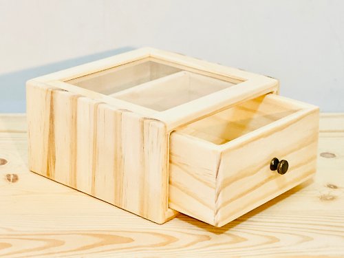 好蒔．植感．木作 透明抽屜收納盒 1樓版 【 16 x16 x8.5 】- 木作系列