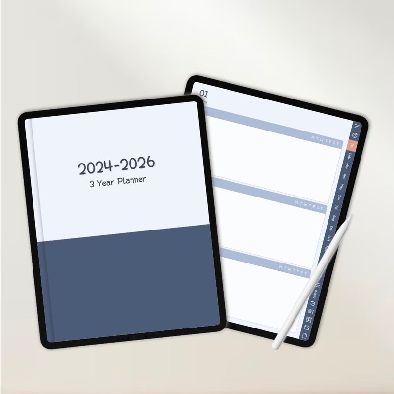 2024-2026三年電子手帳【贈貼紙】| Goodnote/iPad - 電子手帳及素材 - 其他材質 