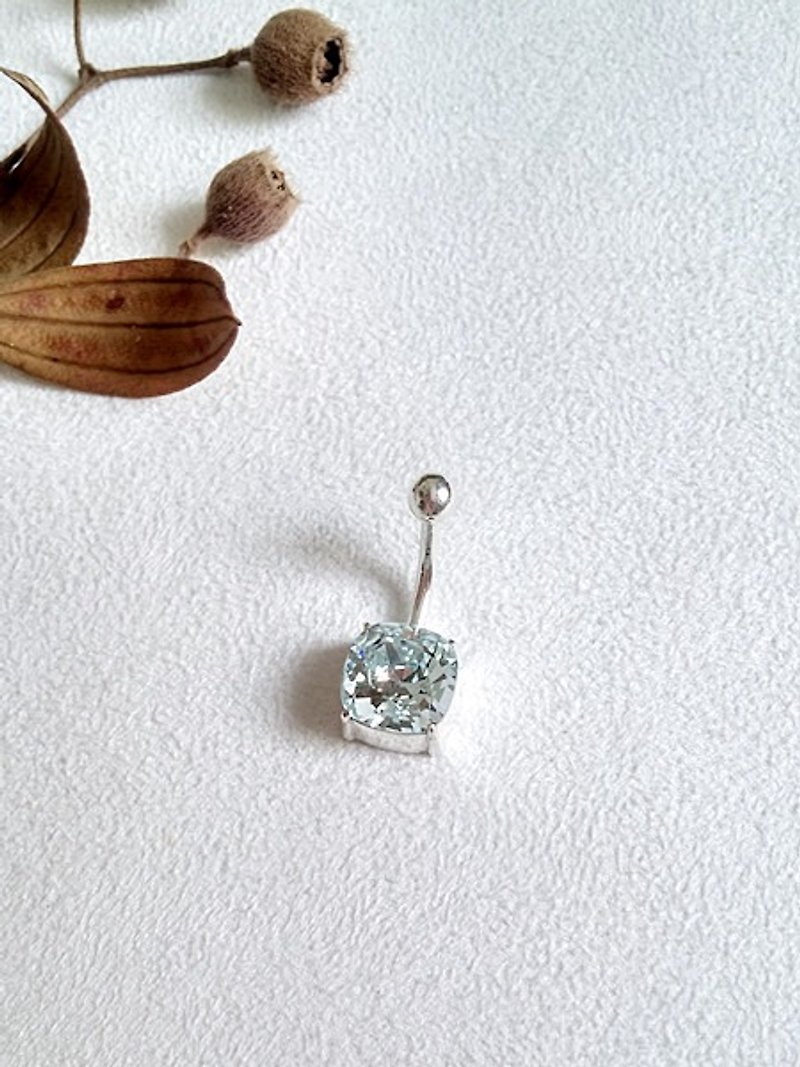 Belly ring Cushion Lake-Green Sterling Silver - Other - Sterling Silver Multicolor