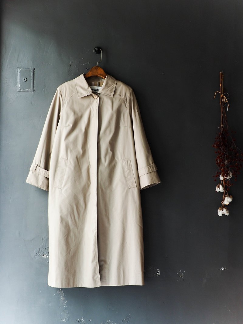 River water mountain - Miyagi khaki classic plain plaid girl antique trench coat coat trench_coat dustcoat jacket coat oversize vintage - Women's Blazers & Trench Coats - Polyester Khaki