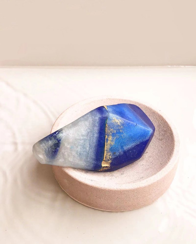 /Horchill/ Lucky Soap with blue Crystal & 24K gold - สบู่ - วัสดุอื่นๆ 