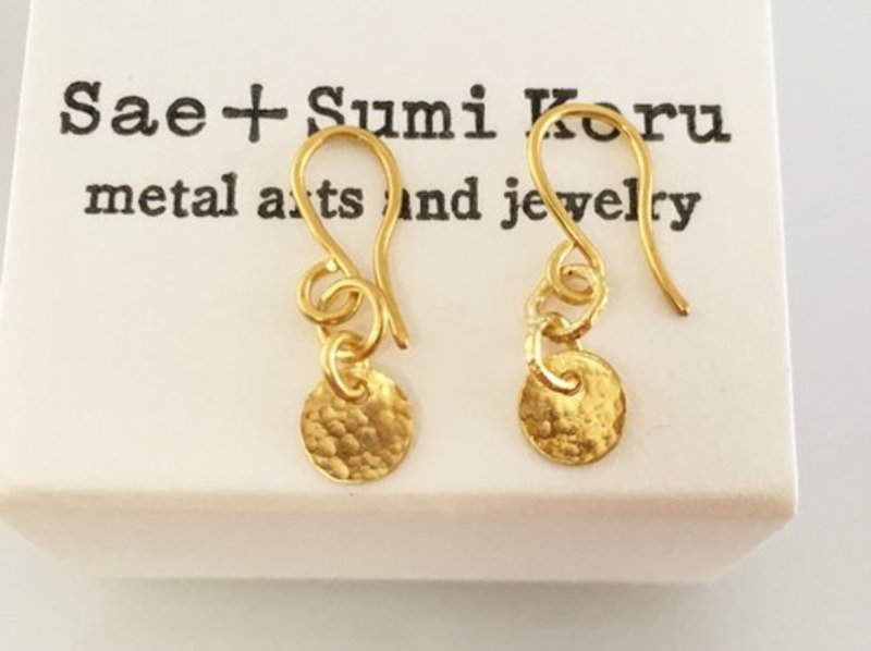 K24 Pure Gold Classic Earrings 純金のクラシックピアス 揺れるピアス  両耳分 - 耳環/耳夾/耳骨夾 - 其他金屬 