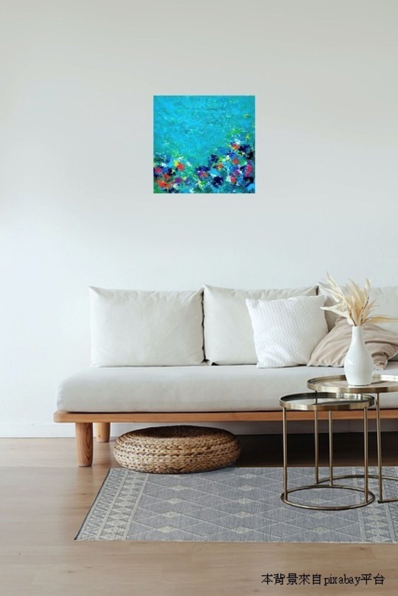 【海底世界】海洋無框畫/掛畫/壓克力畫/原畫/交換禮物/新年禮物 - 擺飾/家飾品 - 棉．麻 