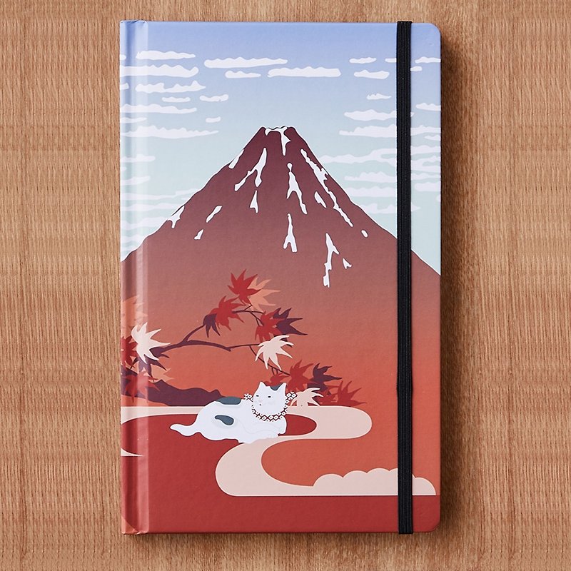 Japanese Ukiyo-e L-A5/L25K no time-sensitive account/weekly calendar/notepad/event calendar/log-Mount Fuji - สมุดบันทึก/สมุดปฏิทิน - กระดาษ สีแดง
