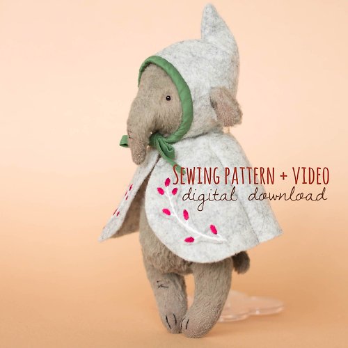 Forestmisha Mini Cape With Hood Sewing Pattern PDF + Video Tutorial For Doll Or Teddy Bear