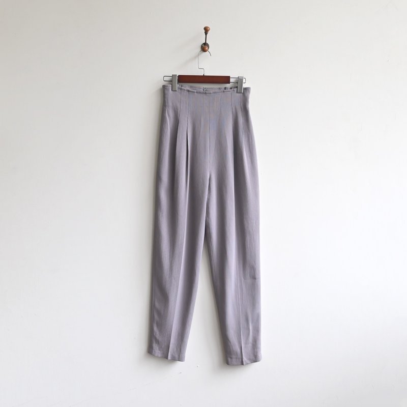 [Egg Plant Vintage] The fog will be high-waisted vintage pants - Women's Pants - Other Man-Made Fibers 