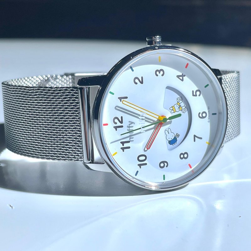 Fouetté The Miffy daily watch (Stainless Steel Band + Leather Strap) - นาฬิกาคู่ - สแตนเลส ขาว