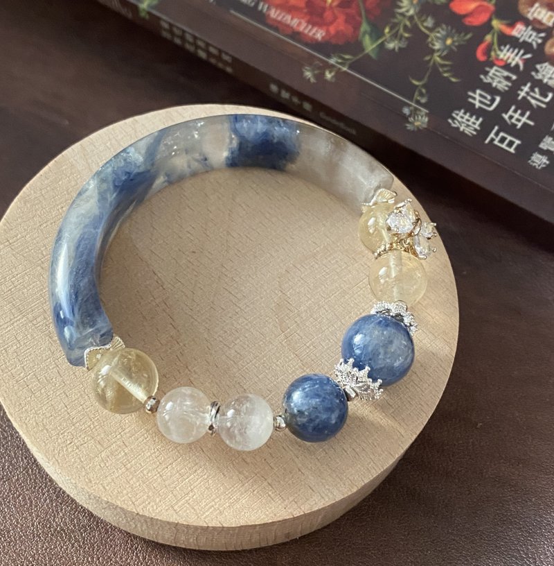 ʚ(Yuan De Tu Ji)ɞ Crystal Half Bracelet ๑ Kyanite - สร้อยข้อมือ - คริสตัล สีน้ำเงิน