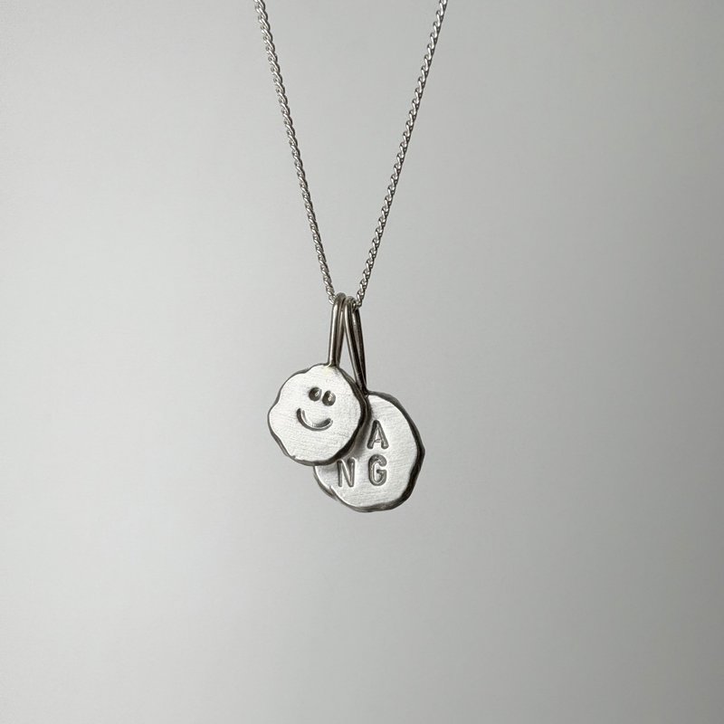 Freeform Initial Pendant *Pendant only (Chain not included) - 項鍊 - 純銀 銀色