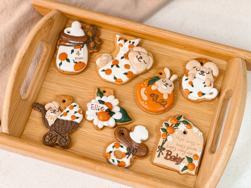 Warm orange bunny frosting biscuits - คุกกี้ - อาหารสด 